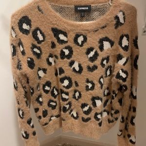 Express Brand Leopard Print Sweater